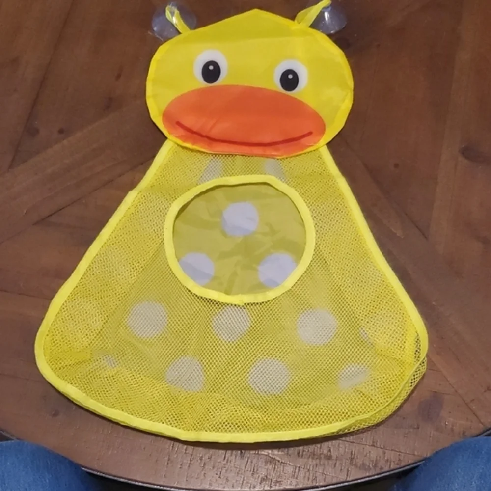 Yellow Duck Bath Toy Organizer